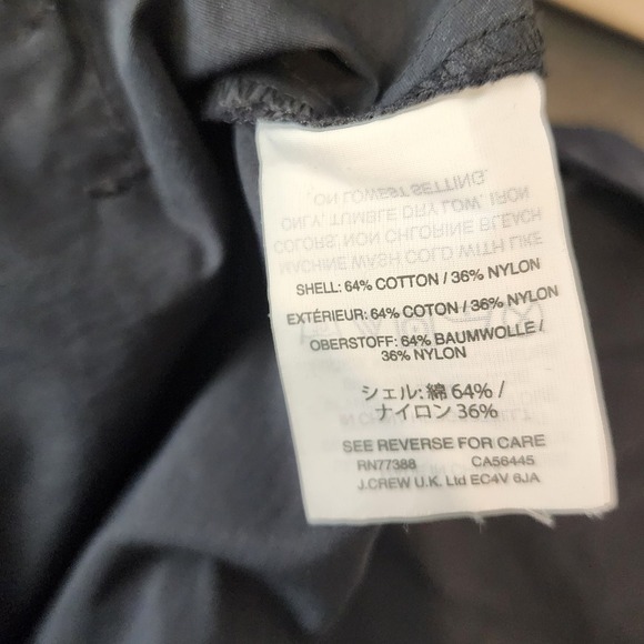 J.Crew Womens Navy Blue Hooded Rain Jacket Cotton Nylon Utility Anorak Small - Picture 6 of 7